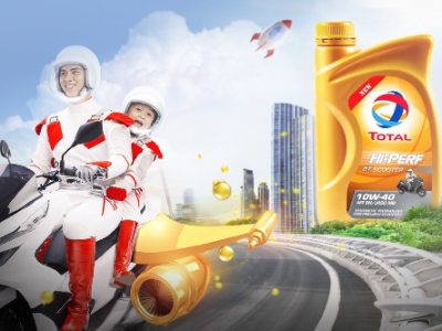 Dầu nhớt Total Hi-perf phù hợp cho xe tay ga